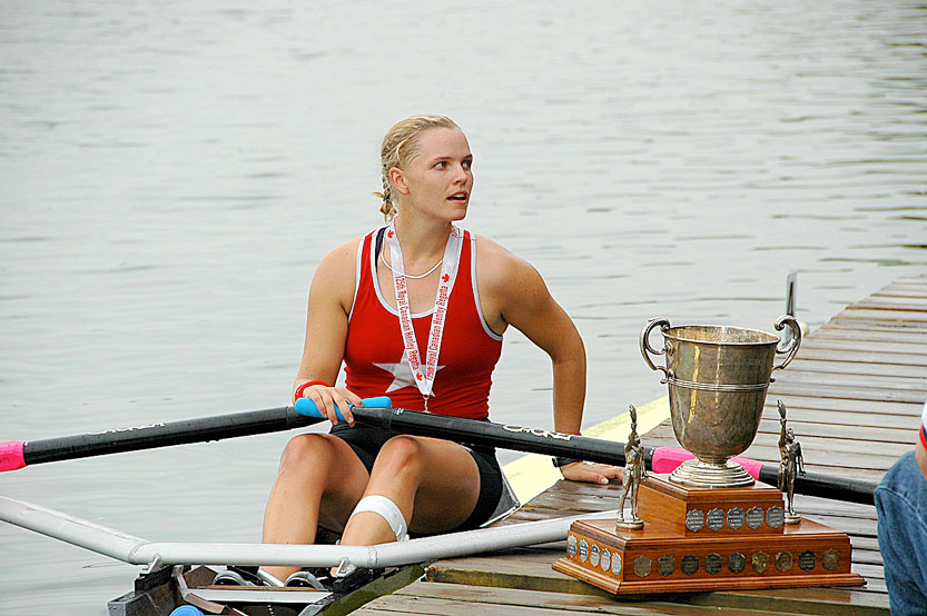 Liz Mygatt after winning the Championship