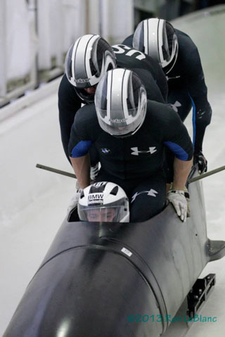 Thomas White and his bobsled team 