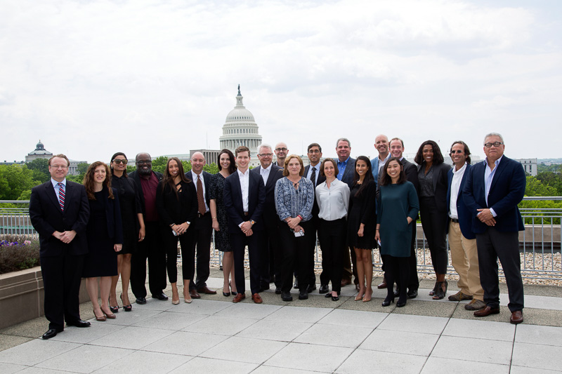 A group of people standing with outdoors in Washington, DC