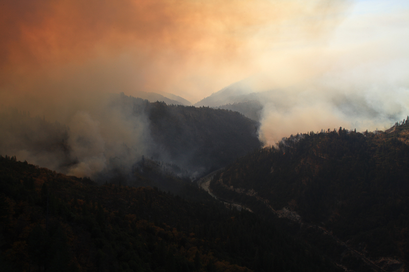 Smoke on a hillside