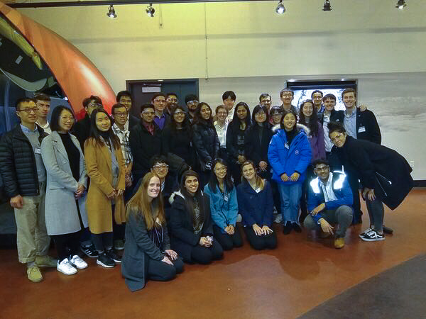 A group of students at Boeing