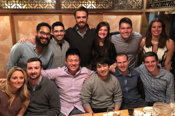 Matt Pundmann, Two-Year MBA '19, with Johnson classmates in Tokyo