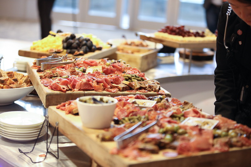 Plates of appetizers 