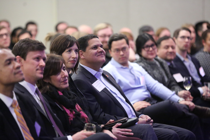 Reggie in the audience at the event