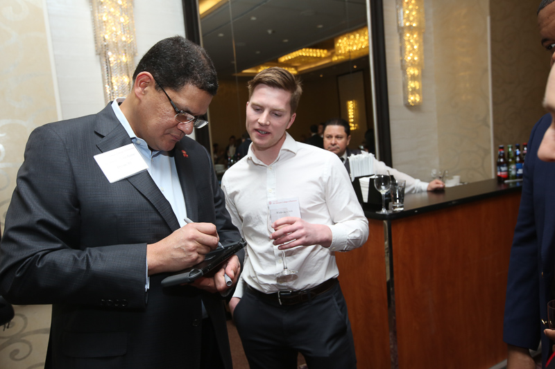 Reggie signing a Switch