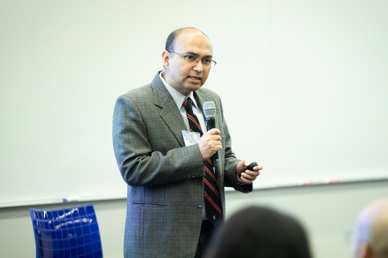 Vishal Gaur at the front of the room