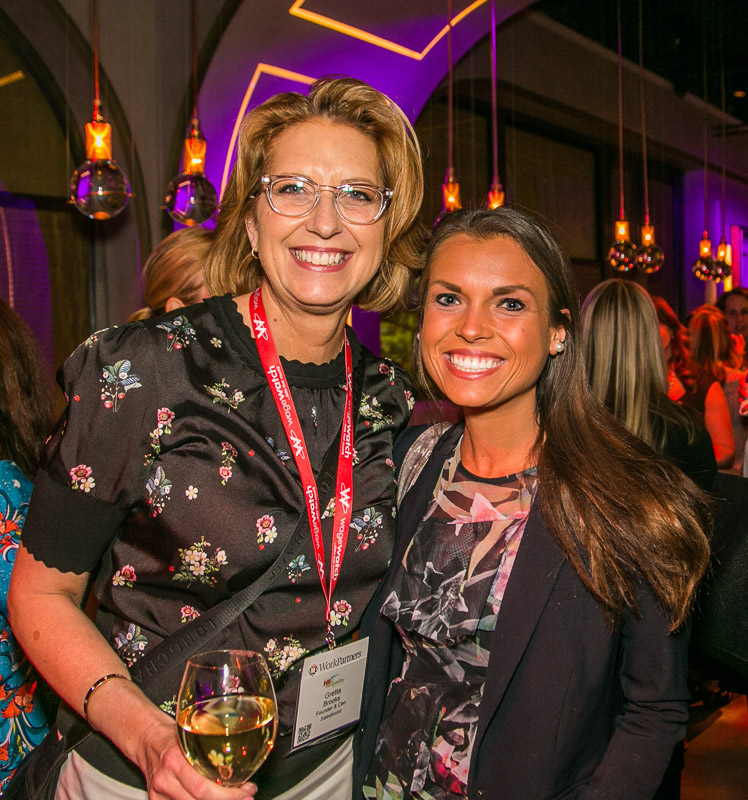 Taylor Hardy posing for a photo alongside Gretta Brooks 