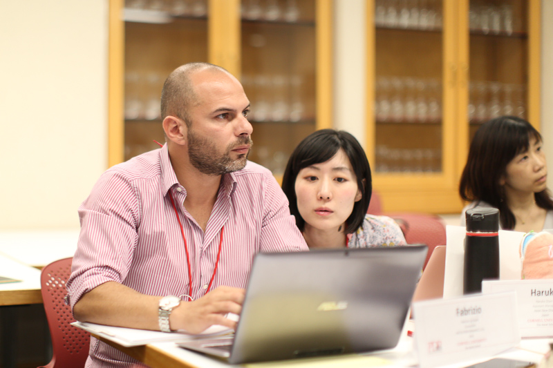 Participants on a laptop