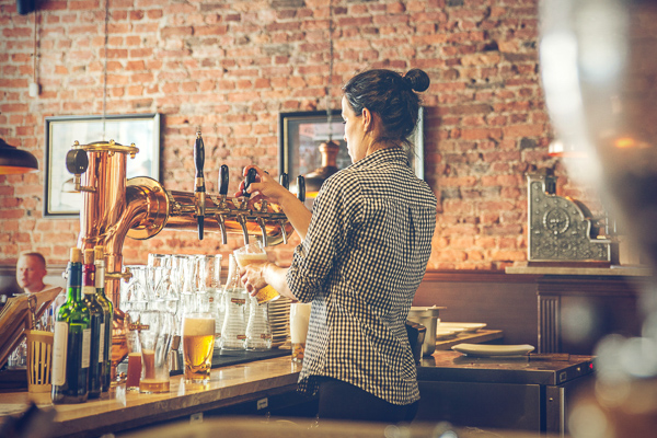 Stock photo: Women working at a bar
