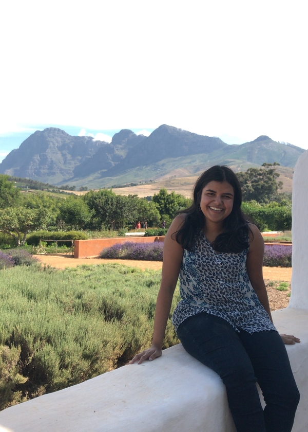 Student enjoying the beautiful landscape