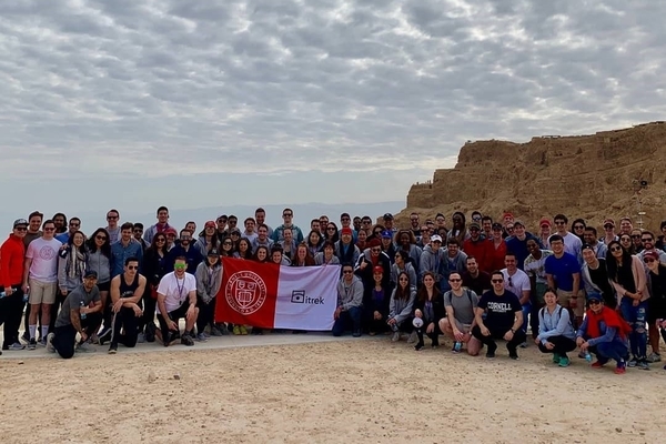 Group of students posing for a photo in Israel 