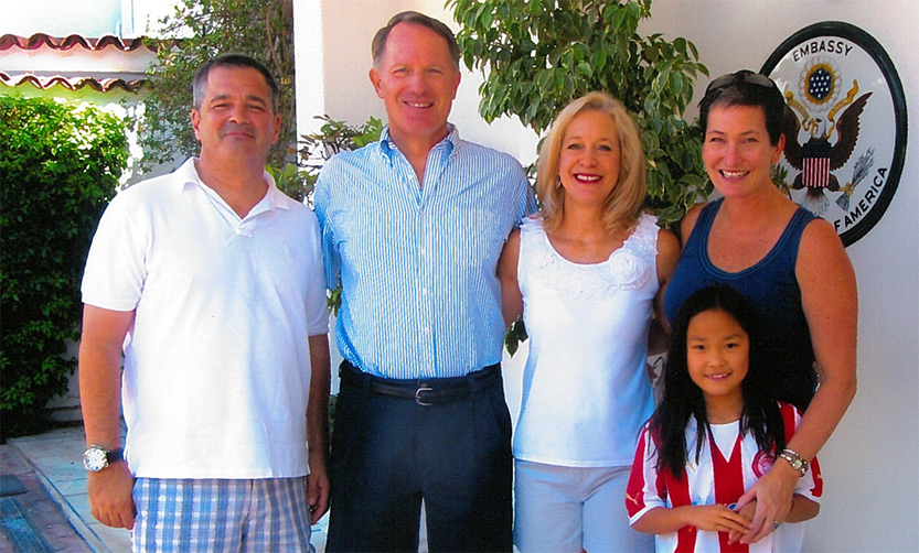 Virginia Bennett and her family with Daniel B. Smith