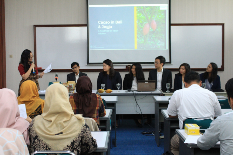 Students in a boardroom