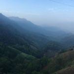 View of a mountain valley from above