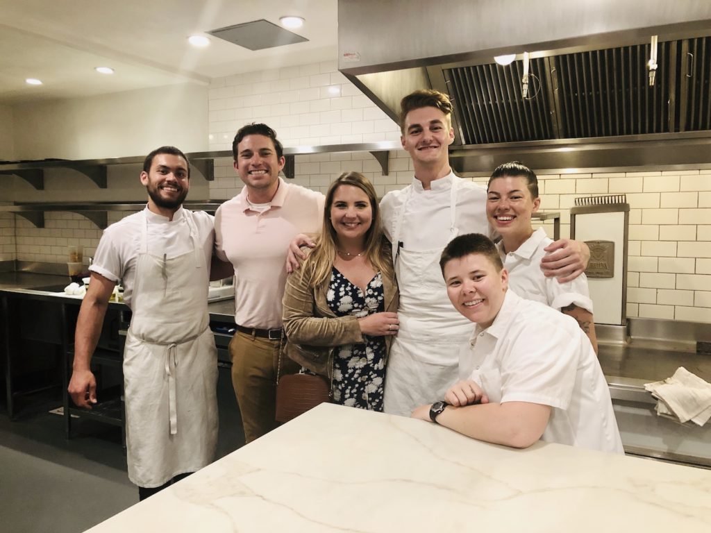 Sean and kitchen workers