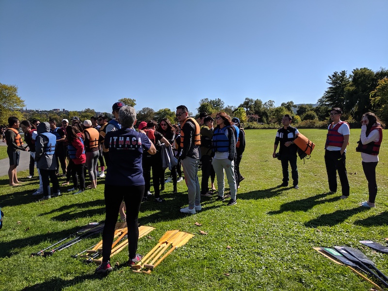 Students listening to directions 