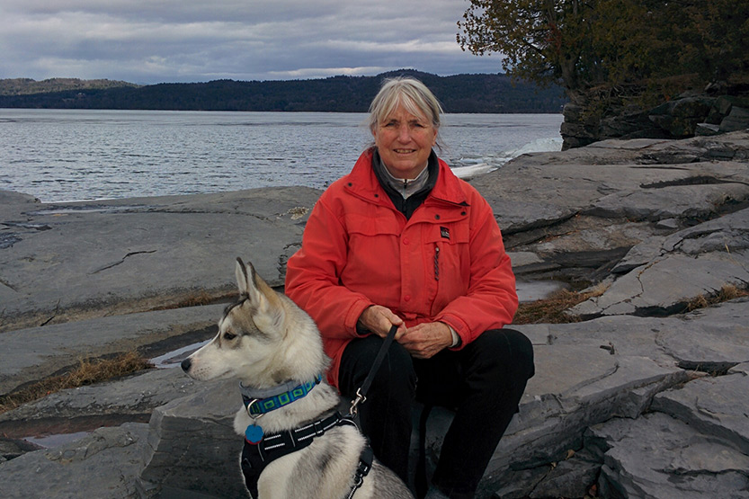 photo of Suzanne Loker and her dog