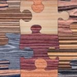 Puzzle pieces of different colors