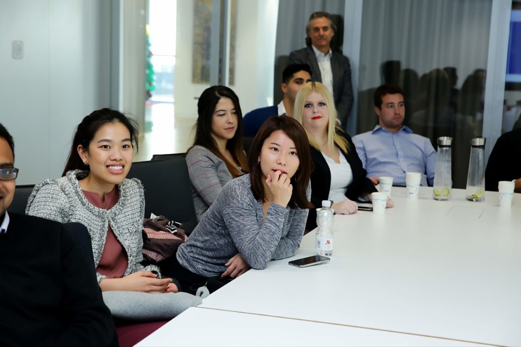 Students sitting in a classroom