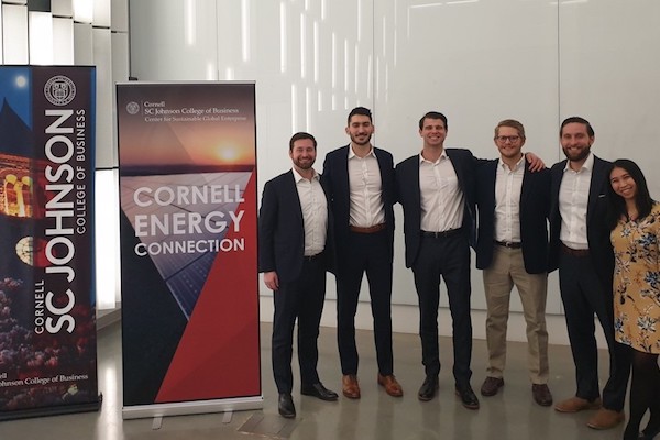 Students from the Cornell Energy Club pose for a photo