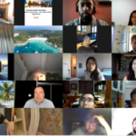 A collage of 20+ people on Zoom
