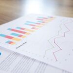 Stocks: Charts and graphs printed on a piece of paper