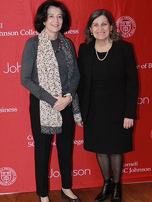 photo of Anne Miroux and Lourdes Casanova standing next to each other