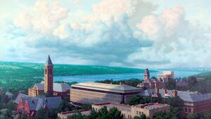 Photo of Cornell Campus on canvas Zoom background
