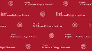 SC Johnson College logo step and repeat Zoom background