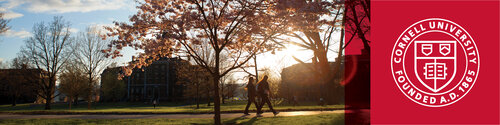 LinkedIn Banner with Cornell seal and the Ag Quad in Fall