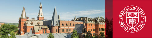 LinkedIn Banner with Cornell seal and Sage Hall