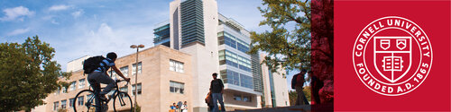 LinkedIn Banner with Cornell seal and Statler Hall