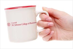 Mug with college logo on it