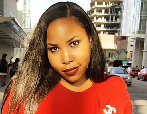 photo of Onyinye Akujuo on a city street