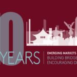 graphic image of text: 10 Years, Emerging Markets Institute, Building Bridges and Encouraging Dialogue