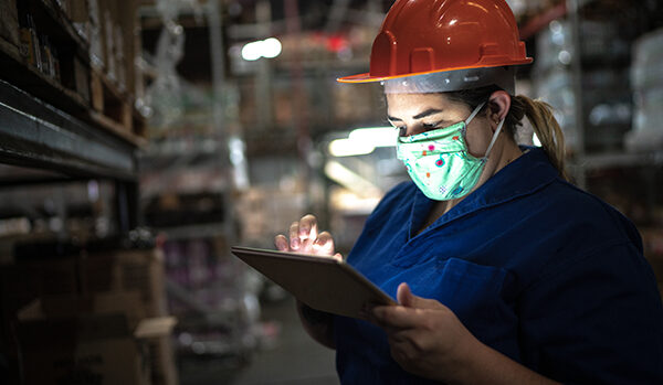 Image of a warehouse worker