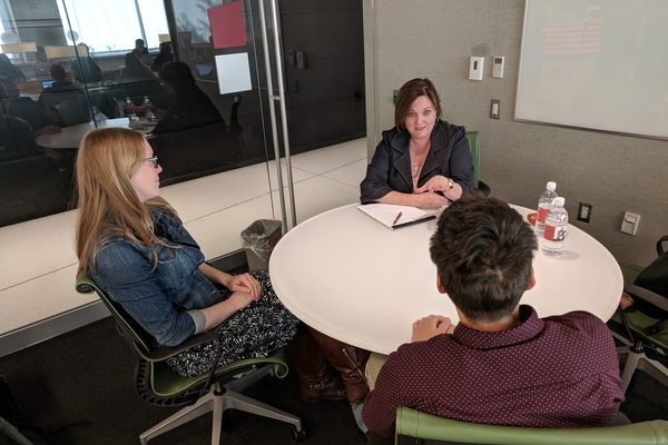 Ellen Yui and students discuss entrepreneurship