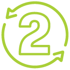graphic treatment of the numeral 2