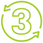 graphic treatment of the numeral 3