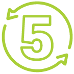 graphic treatment of the numeral 5