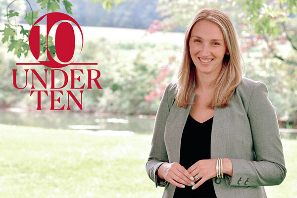 upper body photo of Anna Richards with a spring garden in the background
