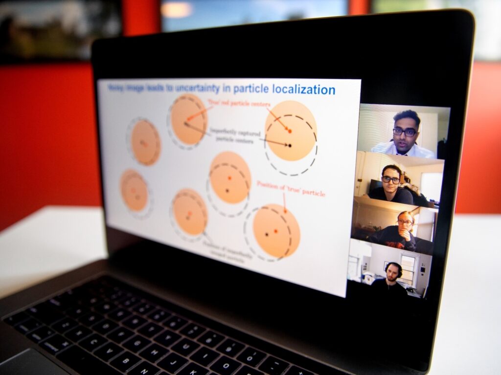 Laptop with active Zoom meeting