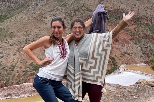 Park Fellows posing in front of mountains in Peru