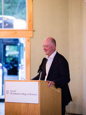 A man speaking at a podium.