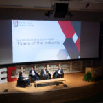 At HEC 97’s Hospitality Executive Panel “Titans of the Industry,” Dean Kate Walsh moderates a panel featuring alumni Keith Barr ’92, CEO of IHG; Tony Capuano ’87, CEO of Marriott International; and Kevin Jacobs ’94, CFO and president of global development for Hilton Worldwide.