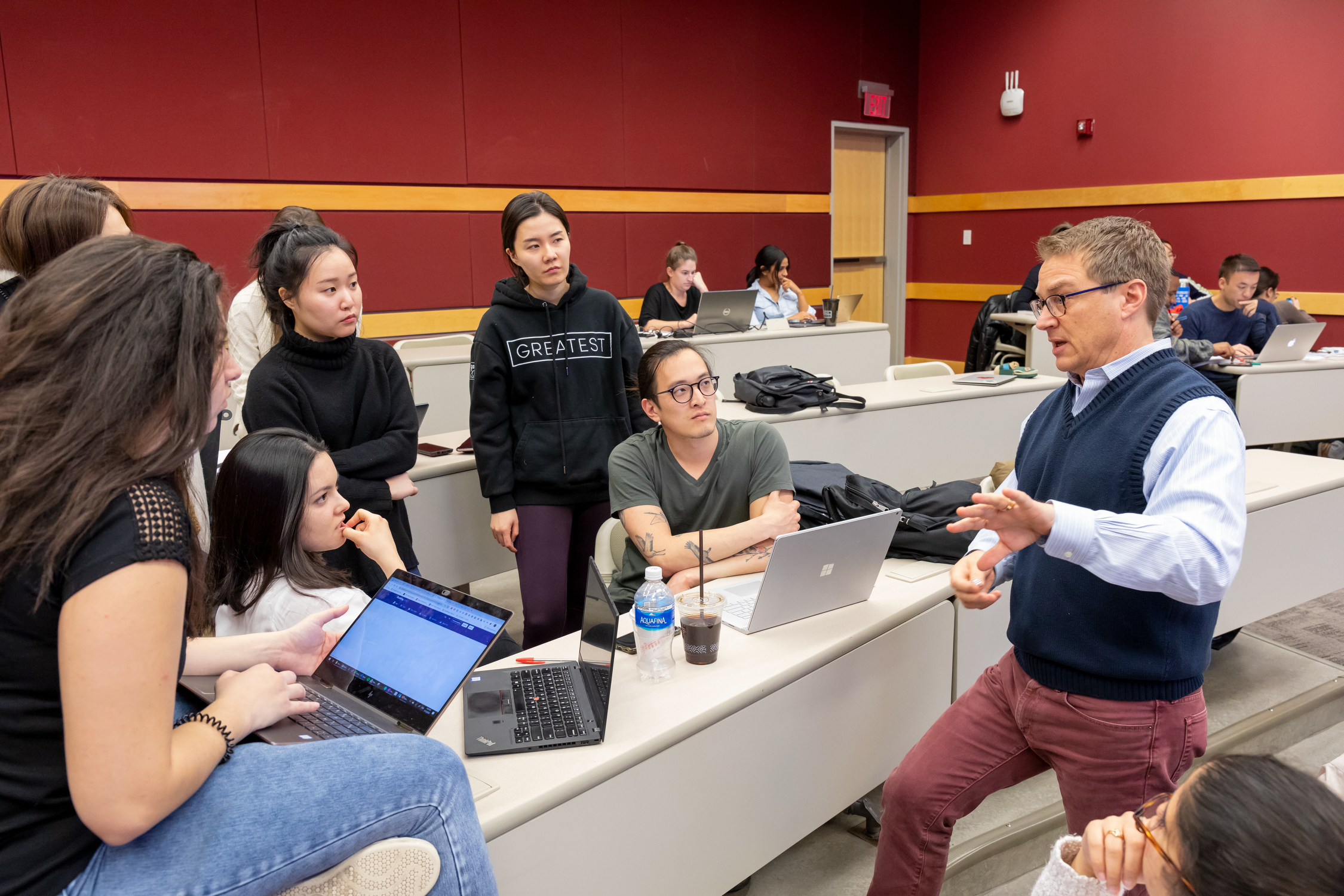 Professor Robert J. Kwortnik addresses his MMH students in a 2020 Master Class.