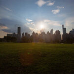 New York City skyline at dawn