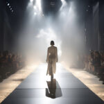 Fashion model on runway