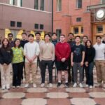 Group of 20 students in Sage Atrium selected for 2024 Kessler Fellows
