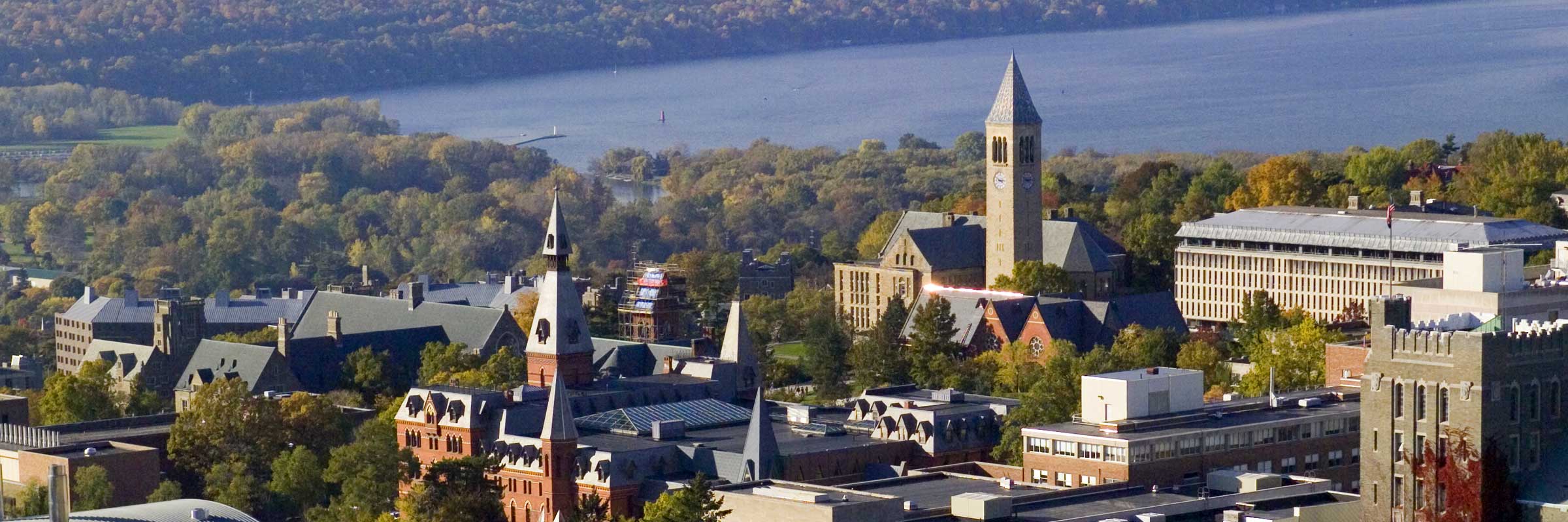 Aerial view of Cornell's Ithaca campus 